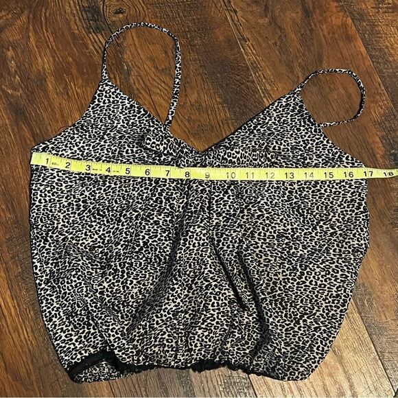 Daytrip Leopard Print bow tie front tank top size S - Picture 5 of 7